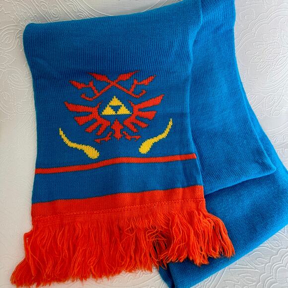 Legend of Zelda Hyrule Warriors Treasure Box Blue Scarf WiiU Game Artbook - Picture 4 of 5